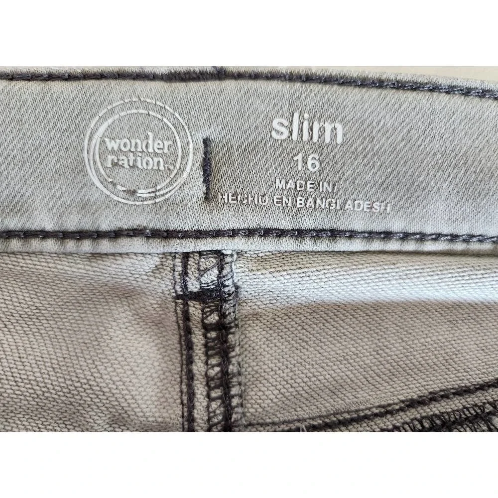 Wonder Nation Slim Jeans Size 16 Adjustable Waist